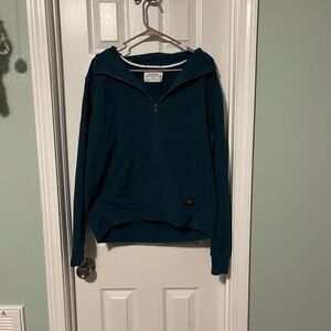 Cooperative Teal Half-Zip Hoodie